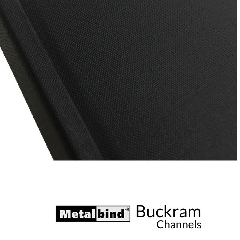 Buckram channels in colours blue purple maroon burgundy green black