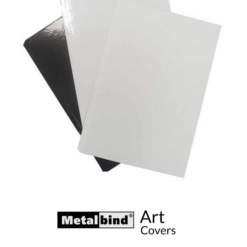 Our gloss art covers in white, gloss white black and gloss black